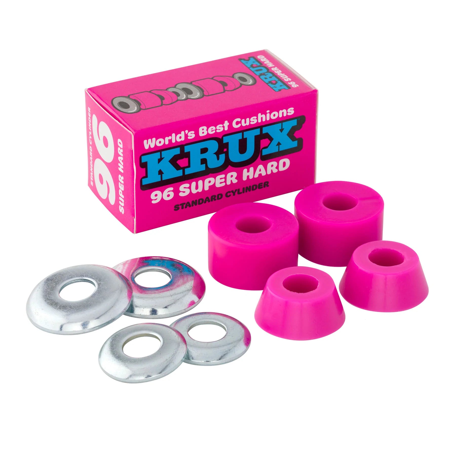 Skateboard Hardware For High-Speed Performance-[KRUX] Worlds Best Cushions Super - 96a Hard