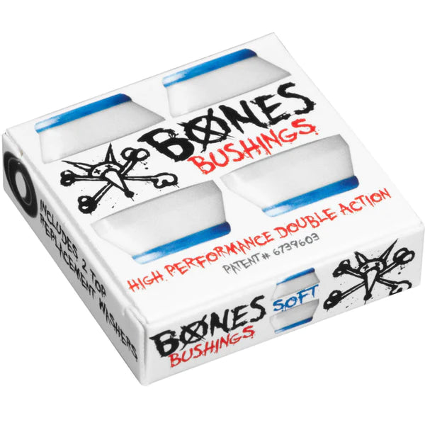 Skateboard Hardware For Smooth Turns-Bones Soft Bushings 81A - White