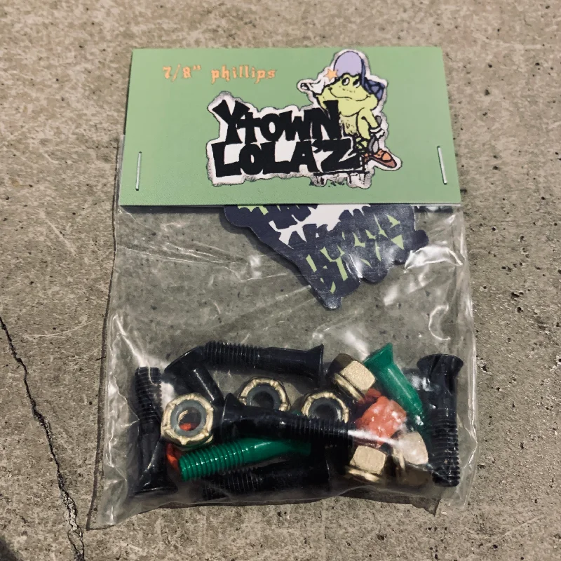 Skateboard Hardware For Technical Skating-[LOLA'S HARDWARE] Y-Town Playaz x Lolas Hardware (Collab Pack) - 7/8” Phillips