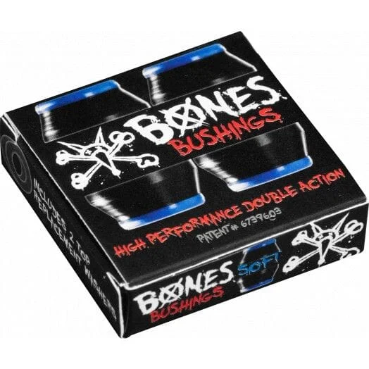 Skateboard Hardware With Premium Bushings-Bones Soft Bushings 81A - Black