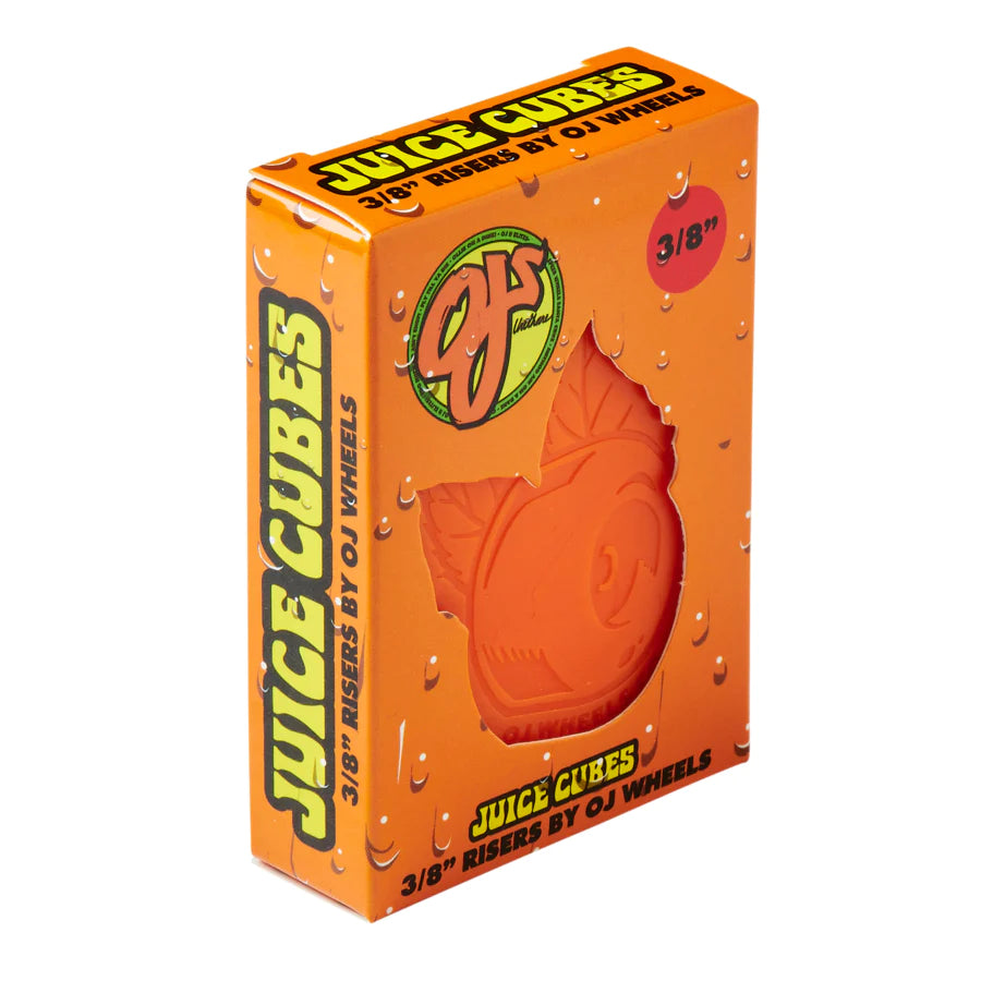 Skateboard Hardware With Advanced Design-[OJ WHEELS] Juice Cubes in Risers Orange - 3/8