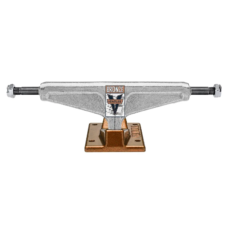 Skateboard Trucks For Better Performance During Slides-Venture x Bronze 56k Team Edition Polished Trucks - Silver