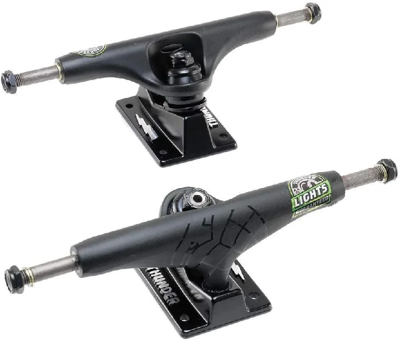 Skateboard Trucks For Easy Adjustments-THUNDER TRUCKS LIGHTS NIGHT BLACK GRENADE LOGO SIZE