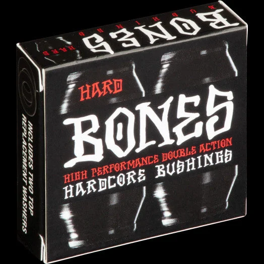 Skateboard Hardware With High-Quality Build-[BONES] "HARDCORE BUSHINGS" BLACK - HARD(96A)