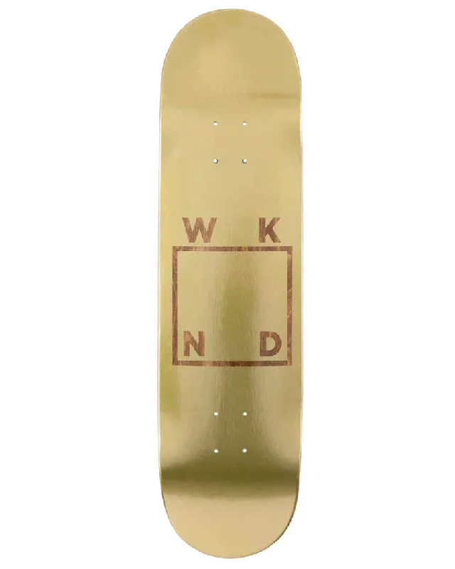 Skateboard Deck With Great Balance-Gold Plated Logo Skateboard Deck - Gold Foil