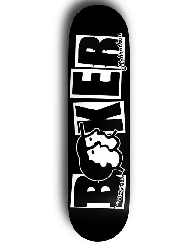 High-End Skateboard Deck With Low Maintenance-X Baker Brand Logo Skateboard Deck - Black/White