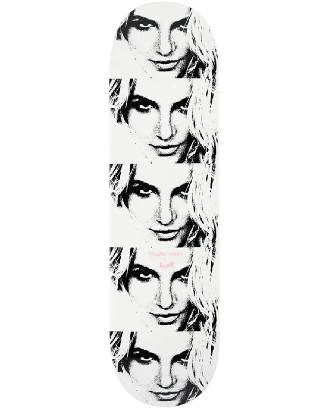 Skateboard Deck With Unique Color Scheme-X Britney Spears Till The World Ends Skateboard Deck - White Dip