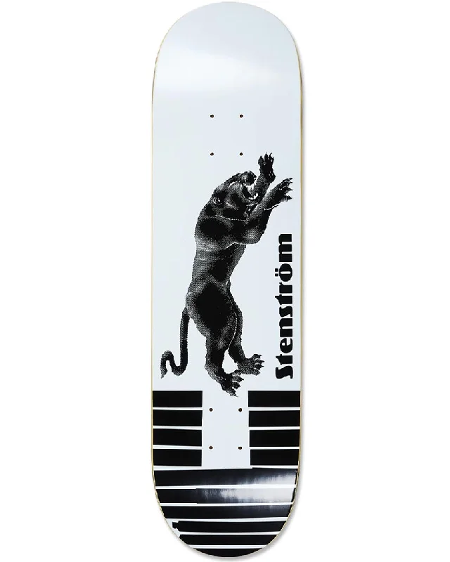 Lightweight Skateboard Deck For Riders-David Stenström Tape And Panther Skateboard Deck - White