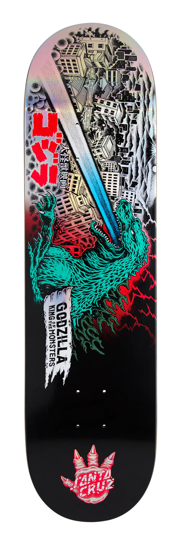 Multi-Layered Skateboard Deck For Extra Strength-8.25in Godzilla O'Brien Reaper Santa Cruz Skateboard Deck