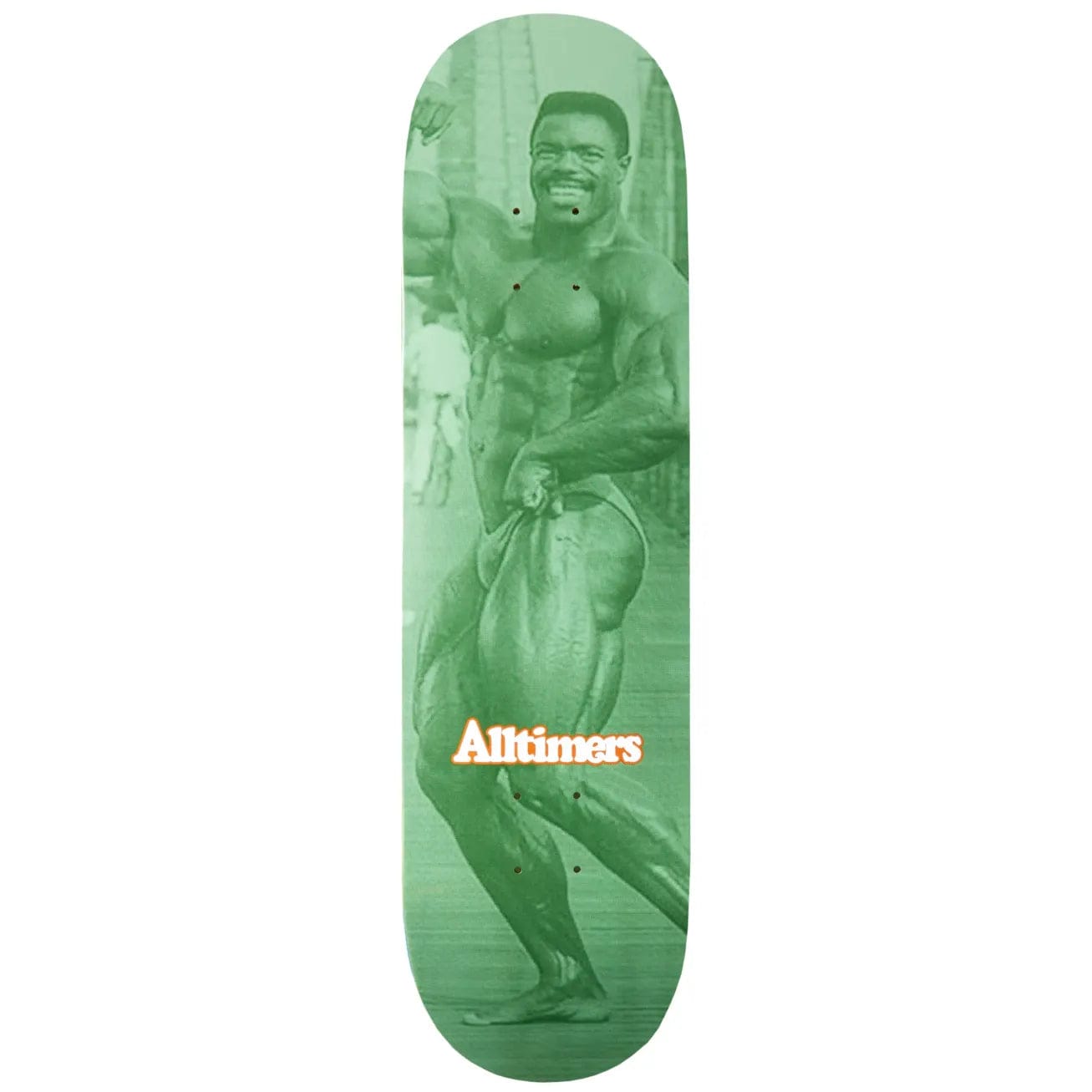 Skateboard Deck With Special Grip Design-Alltimers 'Flex' Green Skateboard Deck 8.125"