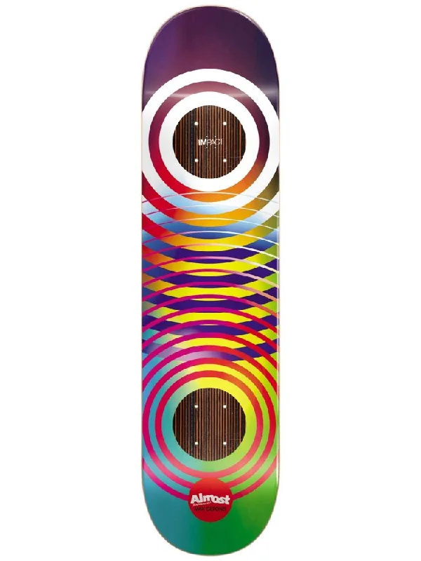 Skateboard Deck For Quick Transitions-Almost Max Geronzi Gradient Rings Impact Skateboard Deck 8.0"