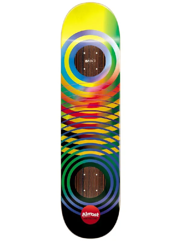 Skateboard Deck For All Skill Levels-Almost Yuri Gradient Rings Impact Skateboard Deck 8.5"