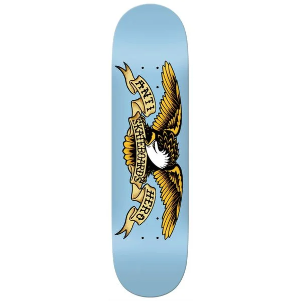 Durable Skateboard Deck For High-Speed Skating-Anti Hero Classic Eagle Deck Larger 8.28" Light Blue