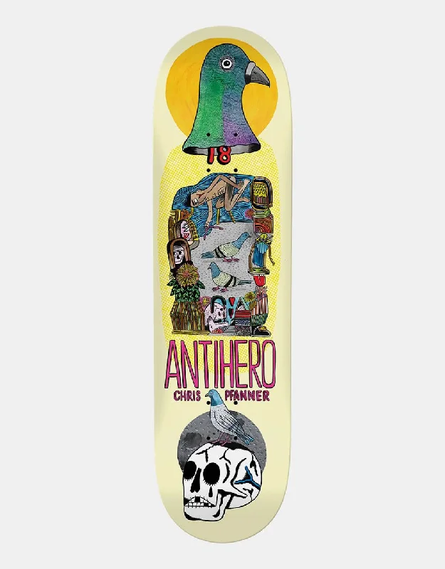 Minimalist Skateboard Deck For Riders-Anti Hero Pfanner Pigeon Vision Skateboard Deck - 8.12"