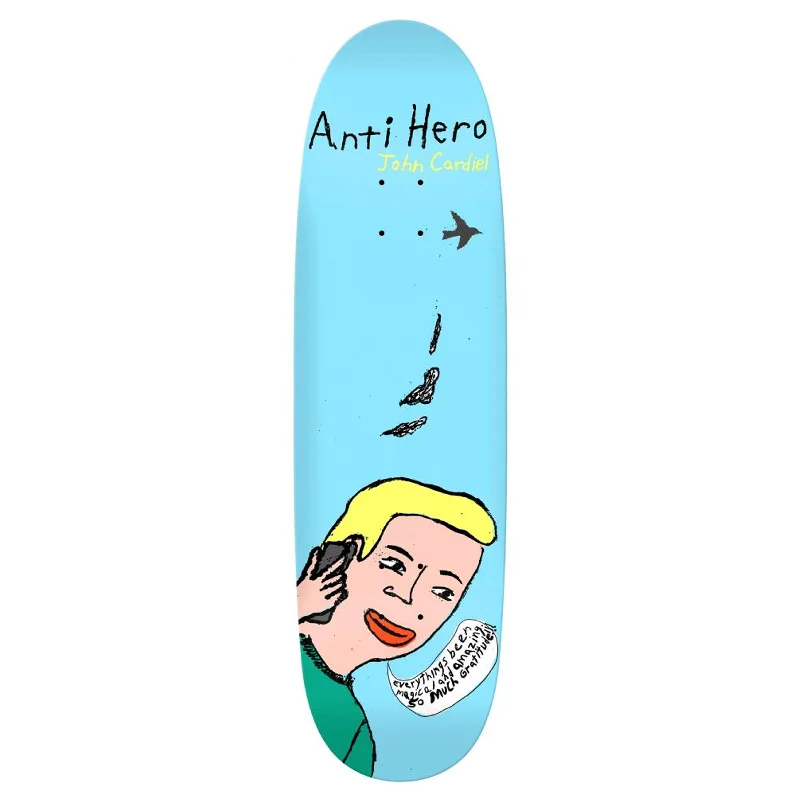 Best Skateboard Deck For Tricks And Jumps-Anti Hero Skateboards Cardiel Pigeon Vision Skateboard Deck - 9.18