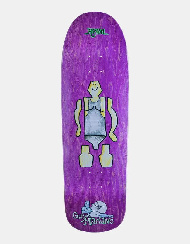 Skateboard Deck For Optimal Comfort-April Guy by Gonz Purple '90s Shape' Skateboard Deck - 9.6"