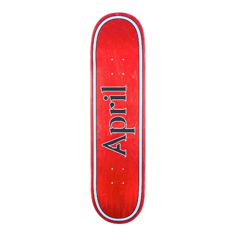 Lightweight Skateboard Deck For Riders-April Red OG Logo Deck - Assorted Sizes