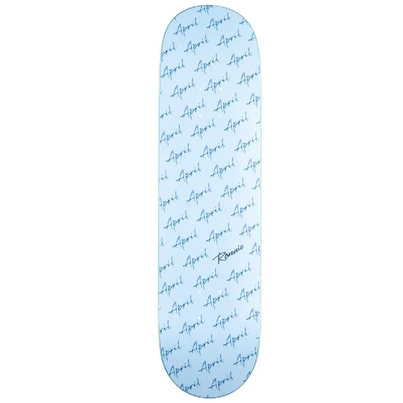 Skateboard Deck For High-Speed Performance-April Ronnie Kessner Script Logo Deck (8.5)