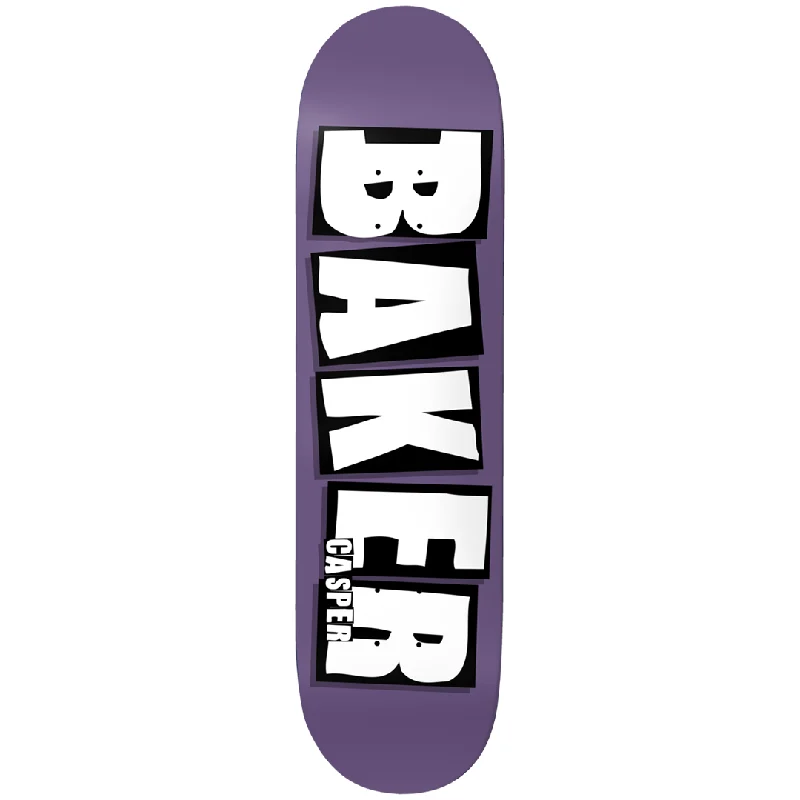 Skateboard Deck For Bigger Skaters-Baker Casper Brand Name Dip Deck - 8.0 WARPED