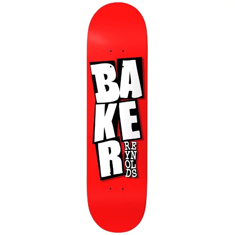 Skateboard Deck With Enhanced Pop-Baker Reynolds Stacked Red Deck - 8.0 B2