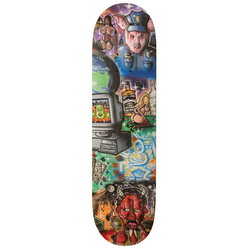 Skateboard Deck With Wide Concave Design-Baker Zach Hummus Deck - 8.38