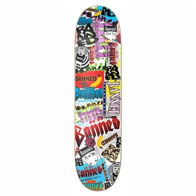 Skateboard Deck For Aggressive Skaters-BANNED Mosaic Skateboard Deck