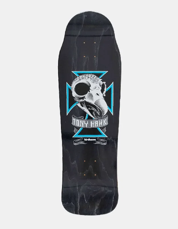 Skateboard Deck With Bold Graphics-Birdhouse Hawk Skull 2 Old School Skateboard Deck - 9.75"