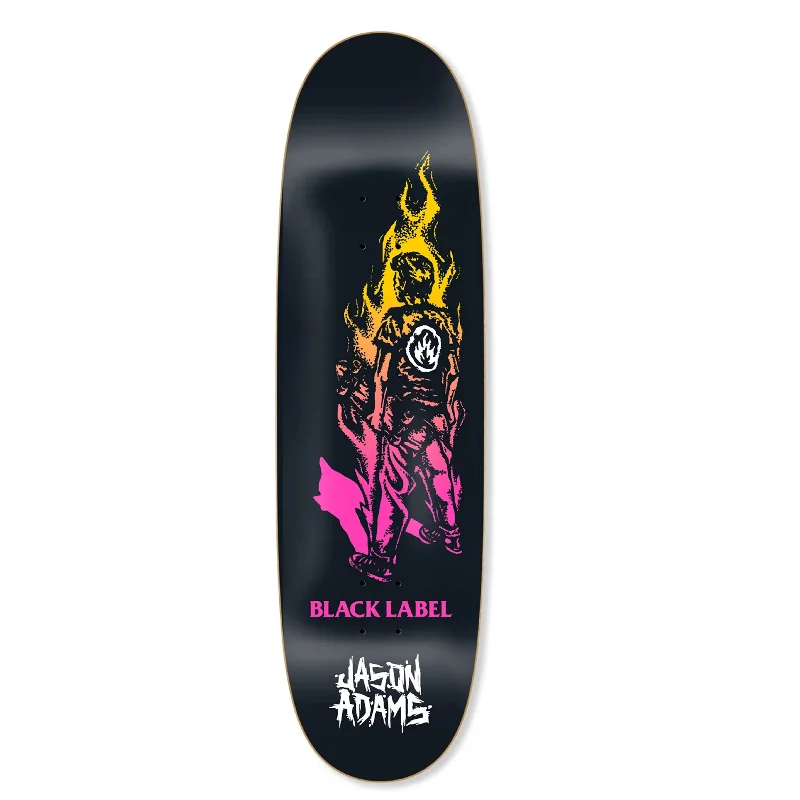 Lightweight Skateboard Deck For Beginners-Black Label Skateboards Jason Adams Suffer Deck - 9.0 Egg