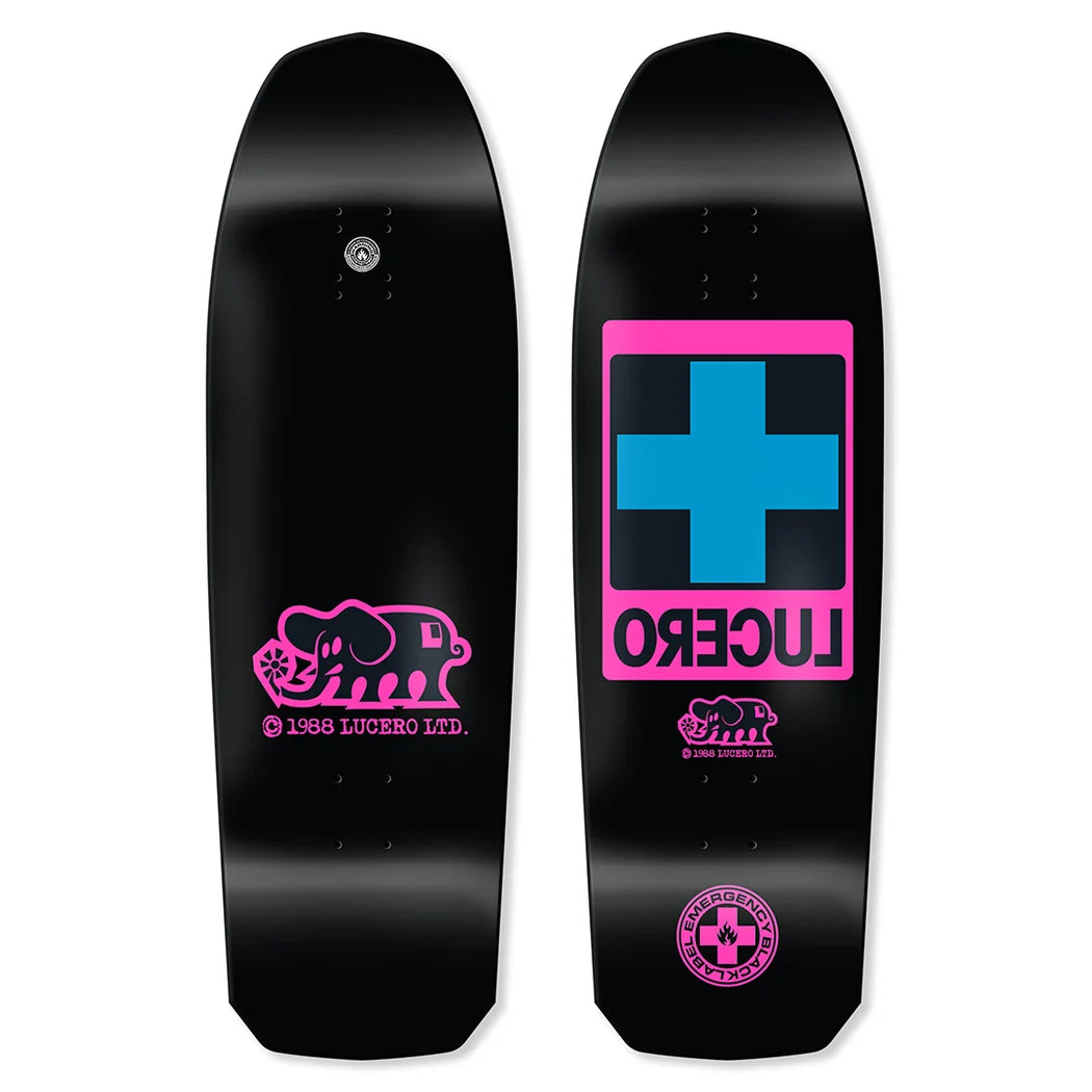 High-Quality Deck For Skateboarding-Black Label Skateboards Lucero Cross Black Dip Skateboard Deck 10.0