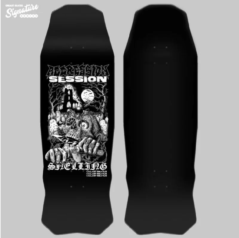 Wide Skateboard Deck For Comfort-Blast Skates Jake Snelling Aggression Session Signature Skateboard Deck - 10.00