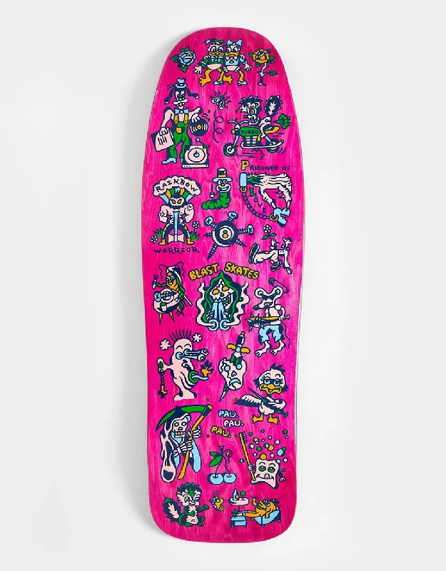 Skateboard Deck For High Performance Tricks-Blast Skates Pau Pau Pau Flash Collection 'Custom Shape' Skateboard Deck - 9.75"