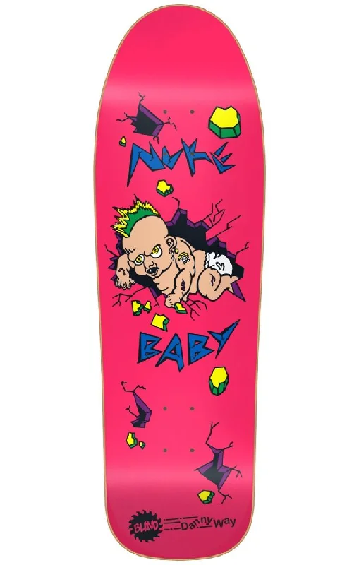 Best Skateboard Deck For Tricks-Blind Danny Way Nuke Baby Shaped Skateboard Deck- 9.7" - Pink