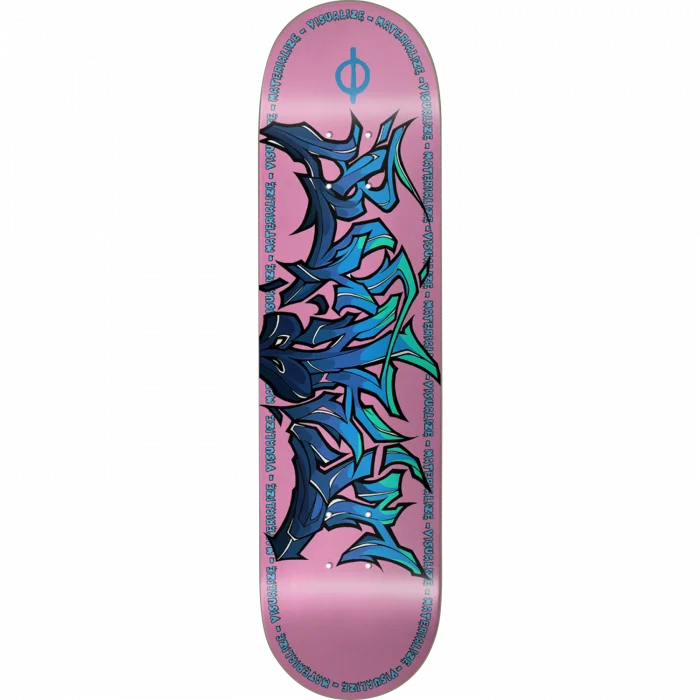 Skateboard Deck With Strong Grip-BURNKIT TAGGER DECK-8.25 PINK/BLUE