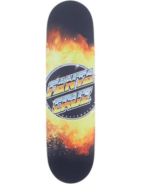 Pro-Level Skateboard Deck For Performance-Chrome Dot Flame Everslick - 8.5 x 32.2 Santa Cruz