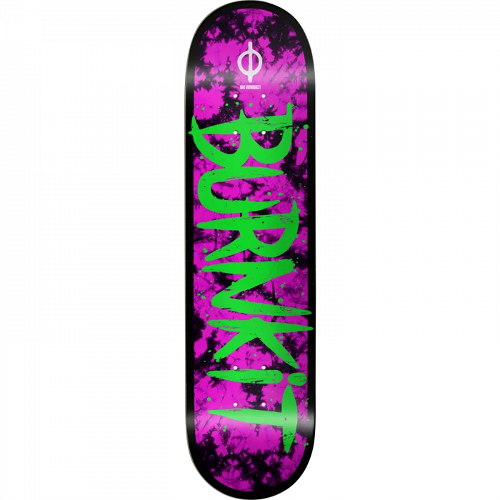 Skateboard Deck With Perfect Shape And Design-BURNKIT HAZE DECK-8.0 PURPLE/GREEN