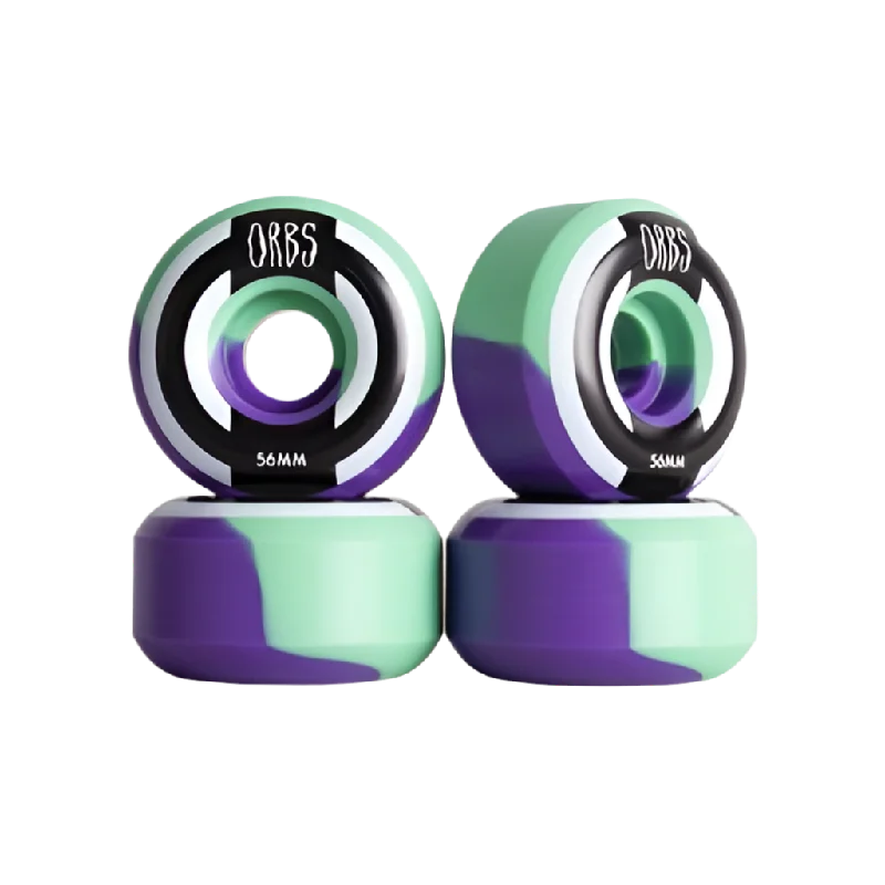 Skateboard Wheels With Low Wear And Tear-ORBS WHEELS - APPARITIONS - 56MM - SPLITS MINT/LAVENDER