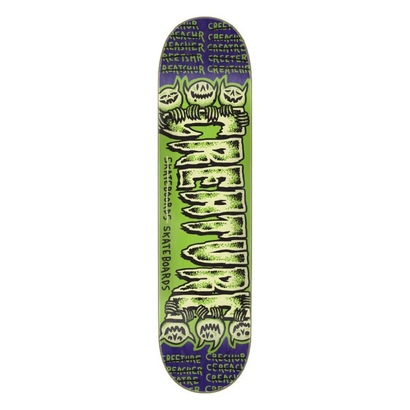 Skateboard Deck For Aggressive Skaters-Psycho Logo 7 Ply Birch Sm Skateboard Deck 7.75in x 31.4in Creature