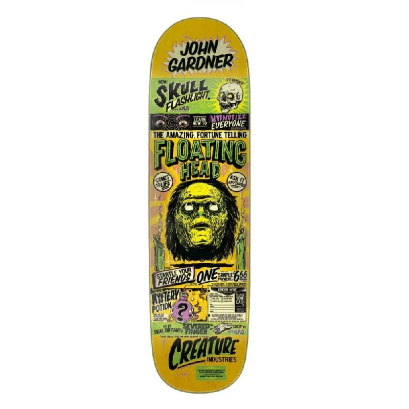 Skateboard Deck For Extreme Skating-Creature Skateboards Gardner Floating Head Skateboard Deck 8.6"