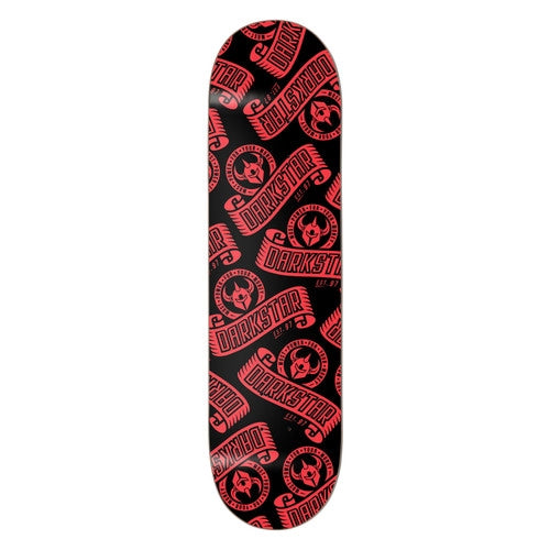 Pro Skateboard Deck With Wide Nose-Darkstar Deck Arc Neon Red 8.0