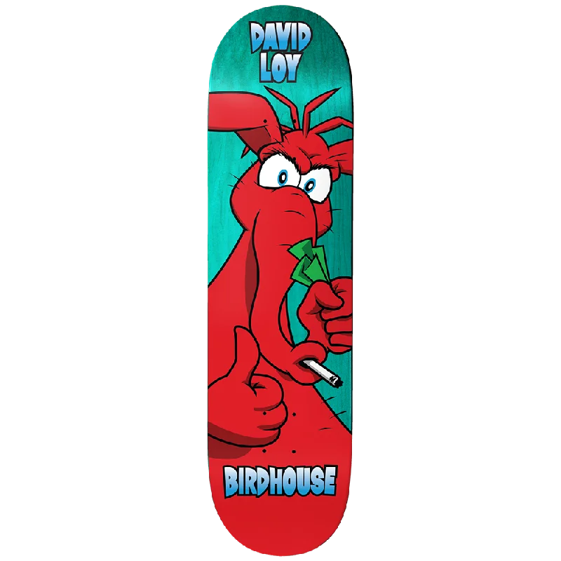 Maple Wood Skateboard Deck For Durability-David Loy Big Red Pro Deck 8.38 Grn Stain