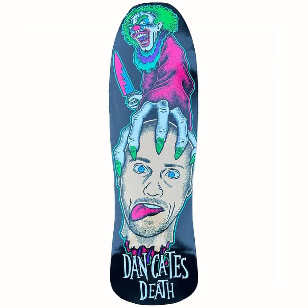 Comfortable Skateboard Deck For Riders-Death Skateboards Dan Cates Kill Clown Shaped Skateboard Deck 9.375"