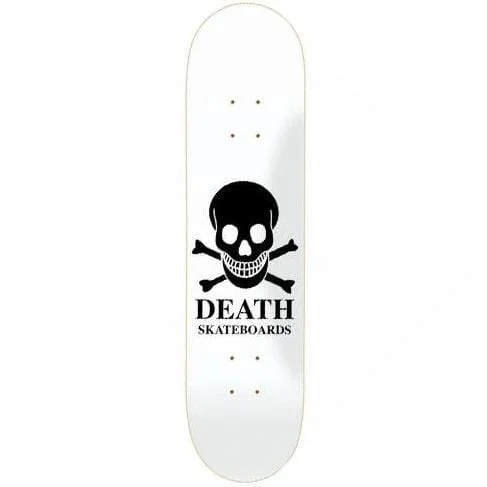 Skateboard Deck With Great Balance-Death Skateboards OG Skull White Skateboard Deck 9"