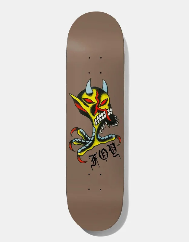 Skateboard Deck With Vibrant Color-Deathwish Foy Seven Trumpets Skateboard Deck - 8"