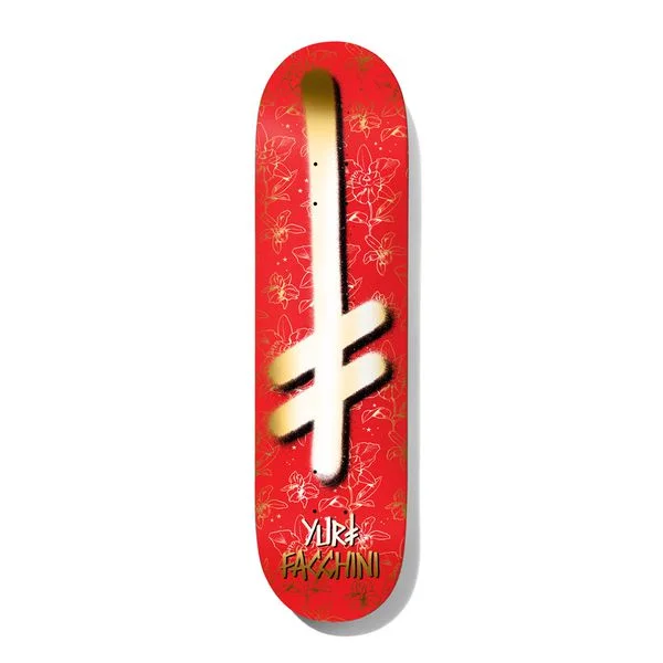 Skateboard Deck With Multiple Options-Deathwish Skateboards Yuri Facchini Gang Logo Orchids Deck 8.25"