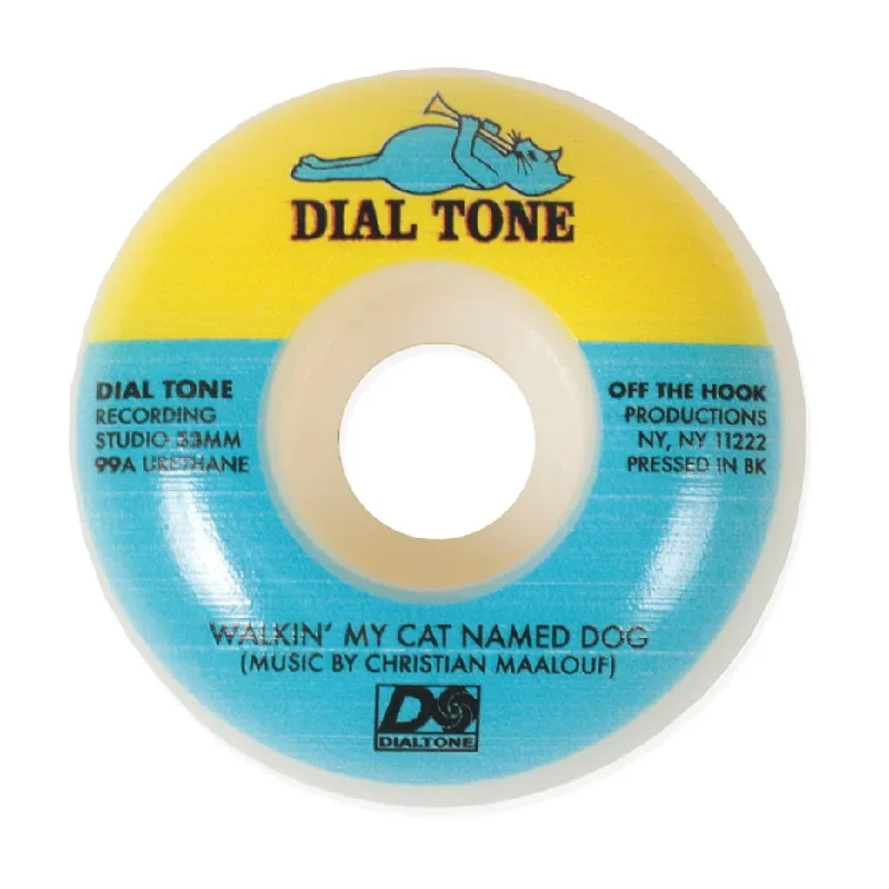 Best Skateboard Decks For Street Skating-Dial Tone Maalouf Blue Cat Standard Wheels 99A (53mm)