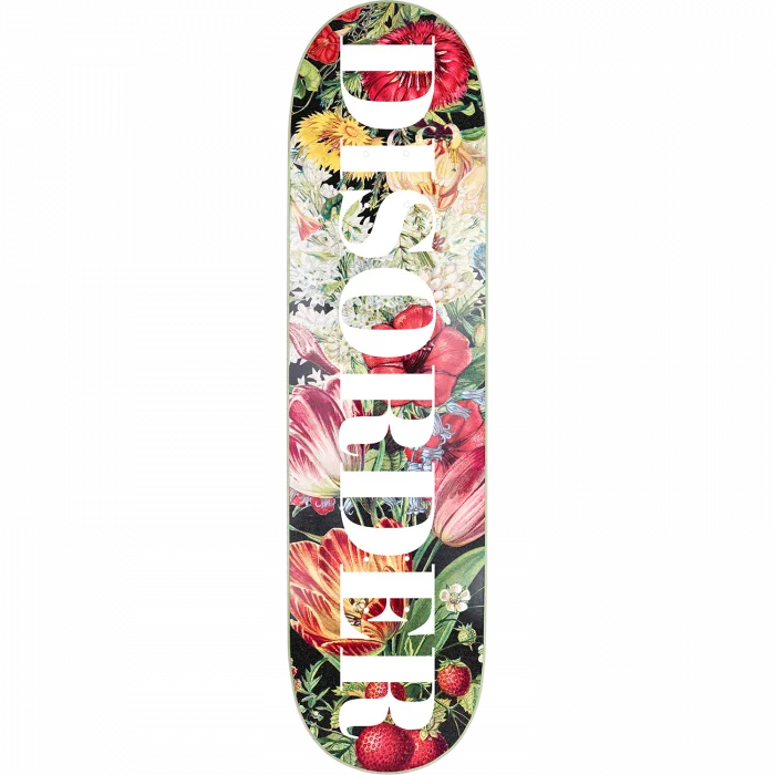 Skateboard Deck For Bigger Skaters-DISORDER FLORAL LOGO DECK-8.5 MULTI