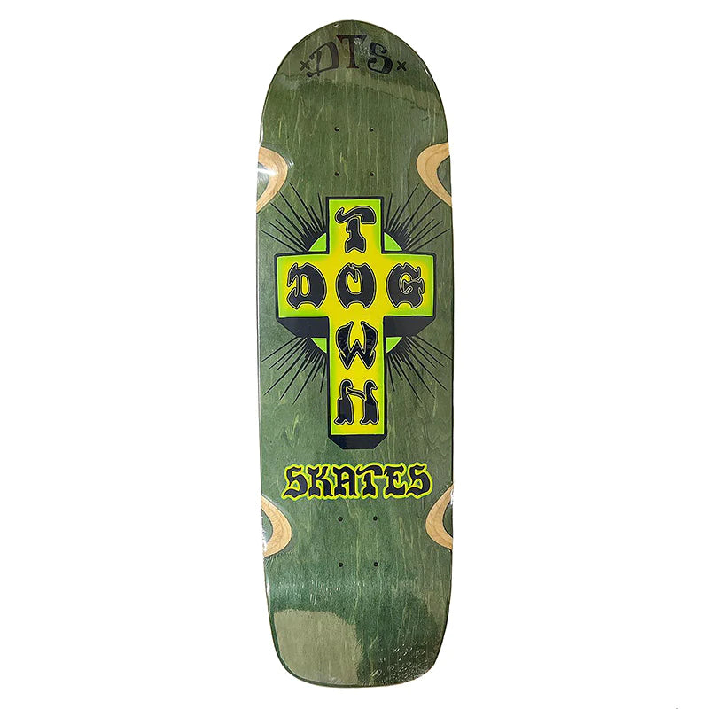 Skateboard Deck With Great Balance-Dogtown Skateboards Bigger Boy Skateboard Deck Green Stain - 9.375 x 32.675