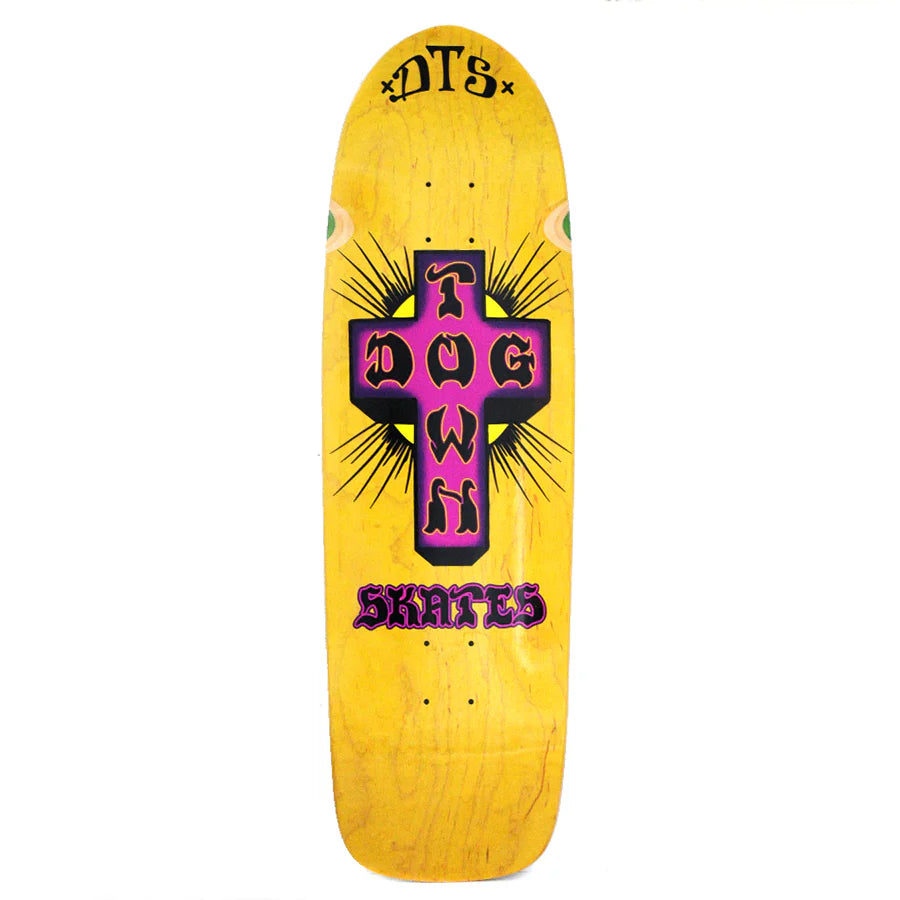 Limited Edition Skateboard Deck For Collectors-Dogtown Skateboards Bigger Boy Skateboard Deck Yellow Stain - 9.375