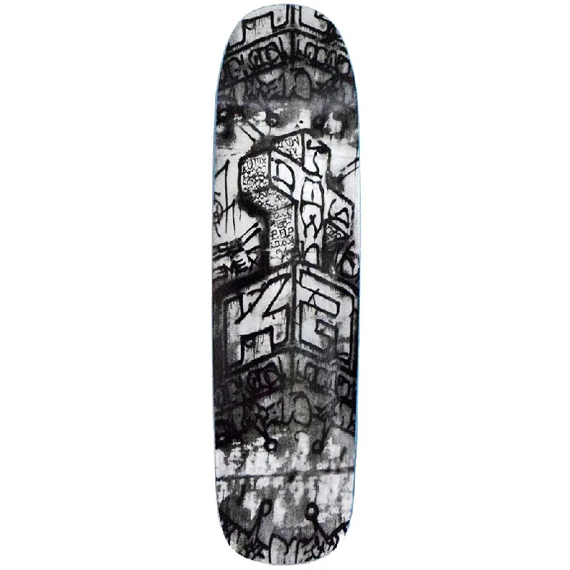 Skateboard Deck For Hard Riders-DOGTOWN Skateboards Graffiti Wall Pool Shaped Skateboard Deck - 8.375" (Assorted Top Stain)