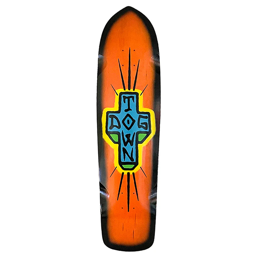 Affordable Skateboard Deck For Riders-Dogtown Spray Cross Longboard Deck Orange / Black Fade - 9.25 x 36.075